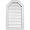 Ekena Millwork Octagonal Top Surface Mount PVC Gable Vent w/ 2"W x 1-1/2"P Brickmould Frame, 16"W x 26"H GVPOT16X2602SF - alternate 1